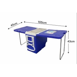 Hielera Plegable EVEREST con Mesa y Sillas A414-NR-6552 | Funcionalidad para días al aire libre